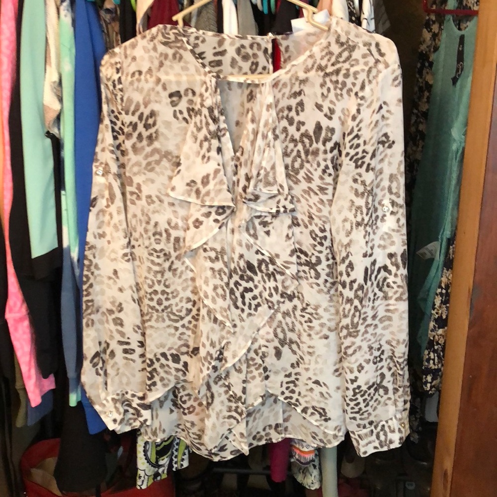 Jennifer Lopez print blouse